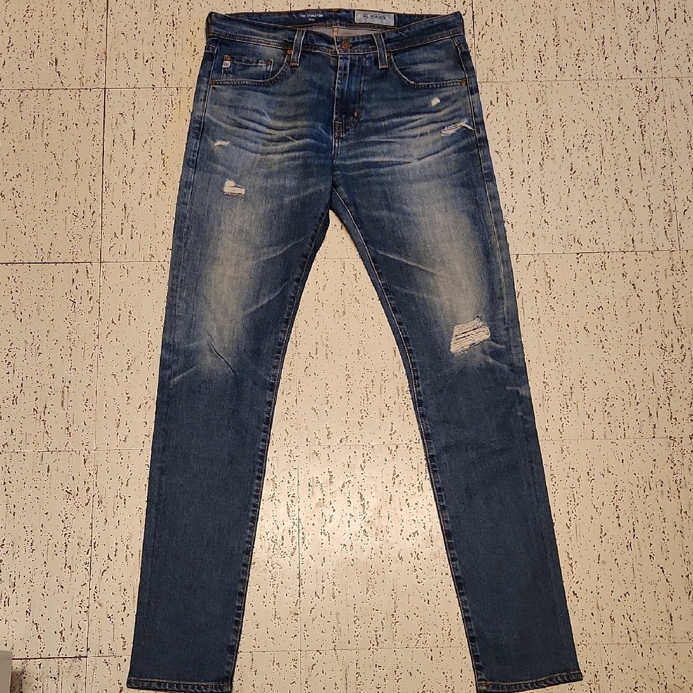 Adriano Goldschmied Stockton Skinny Fit Distressed Jeans
